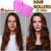 Jumbo Hair Rollers Set - 12 Pcs Self Grip Curlers for Long & Short Hair - DIY Curly Hairstyle - Heatless & Easy to Use - Colors Vary - Buy Online on GoSupps.com