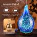 Porseme 3D Glass Essential Oil Diffuser 100ml - Ultrasonic Humidifier with Timer Setting, Auto Shut-Off, BPA-Free for Home, Hotel, Yoga, Spa - Air Refreshing Aromatherapy Gift by Afantty - Buy Online on GoSupps.com