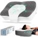 Elviros Cervical Memory Foam Neck Pillow - Contour Orthopedic Pillows for Side, Back, and Stomach Sleepers - Adjustable Ergonomic Bed Pillow for Pain Relief - CertiPUR-US Certified - Dark Grey, Queen Size 23.6*15.2*3.9 - Buy Online on GoSupps.com