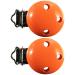 Pacifier clip 2x clips orange wood pollutant-free pacifier clip baby clip
