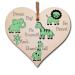 The Plum Penguin Handmade Wooden Hanging Heart Plaque Gift Be Brave Dream Big Be Yourself And Stand Tall new baby present new parents green gender neutral safari animals nursery wall decoration Green Safari Animals