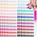 576 Pieces 24 Colors Medium Glossy Press on Nails False Nails Solid Color Full Cover Fake Nails Fingernails Colorful Artificial Nail Tip Kit with Glass Nail File (Stiletto Patterns)