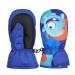 FAYHIJUN Waterproof Kids Mittens Toddler Winter Cold Weather Thermal Fleece Lined Warm PU Palm Gloves Snow Ski Glove for Age 1-9 Boys Girls Baby Skiiing Snowboarding Cycling Running Walking Outdoor Blue L(Age7-9)