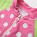 Bonverano Baby Girls UPF 50+ UV Protection One Piece Sunsuit with Sun Cap - Pink & Green | 18-24Months | Green Sleeves - Buy Online on GoSupps.com