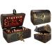 Conjurer Co. Mimic Dice Chest Storage Box | Free Lock & Key | Compatible with Dungeons & Dragons Players, Dungeon Master/DM RPG Gaming | Holder Vault Case | Holds 4 Sets of Polyhedral Dice (Regular)