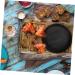 Zerodeko Non Stick Frying Pan Ceramic Frying Pan Outdoor Cookware Square Dinner Plates Non-Stick Frying Pan Meats Camping Pan Portable Charcoal Grill Flat Gas Stoves Oven Aluminum 21.50X21.50X2.50CM Black - Buy Online on GoSupps.com