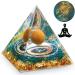HuiJuKeJi Orgonit Pyramid Scorpio Crystals Stone Constellation Gifts - 12 Constellations & Tiger Eye Stone Birthstone for Astrology Energy Healing Reiki Chakra Meditation Pyramid 6cm -Scorpio