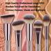 Daubigny 16Pcs Premium Synthetic Makeup Brush Set - Professional Brushes for Foundation, Powder, Concealers, Eye shadows, and Blush in Champagne Gold - Buy Online on GoSupps.com