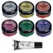 Fine Glitter Shakers by Moon Glitter 100% Cosmetic Glitter for Face Body Nails Hair and Lips - 0.17oz - Set of 6 colours