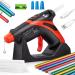 Cordless   Calaytaly Rechargeable Cordless with 30PCS Glue Sticks (7mmx150mm)  Fast Preheating & Automatic Power-Off System Hot Melt glue gun for Quick Repairs  DIY & Xmas Red