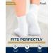 Pembrook Diabetic Ankle Socks for Men & Women - 6 Pairs Wide Non Binding Bright Colors - Quarter Length Edema Neuropathy Socks - Buy Online on GoSupps.com