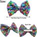 15 Pack of 5 Inch Sparkly Sequins Hair Bows for Baby Girls, Toddlers, and Kids - Perfect for Parties and Festivals - Buy Online on GoSupps.com