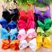 SIQUK 12-Piece Girls Headbands with Bow Ribbon - 4.5 Inch Grosgrain Bow Headbands in 12 Colors - Iridescent Hair Accessories - Buy Online on GoSupps.com