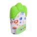 Nepak 2 Pcs Teething Mitten with Adjustable Strap and Hygienic Travel Bag - Bright Green Cartoon Puppet | Silicone Teething Mitt for Babies - Buy Online on GoSupps.com