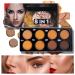 Beteligir 8-color-powder contour palette cosmetics contour and highlighting powder foundation palette/contouring make-up kit contour & bronzer easy to medium (01)
