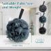 10 Pcs Bath Shower Loofah Sponge Set - Exfoliating Body Wash Scrubber for Men and Women - Includes 4 Black, 4 Deep Cyan, 2 Gray Poufs - Buy Online on GoSupps.com