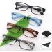 4 Pack Rectangular Reading Glasses +3.50 for Men & Women - High Quality Comfortable Reading Aid in 4 Colors - Buy Online on GoSupps.com