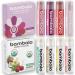 Bambalo 8-Pack Lip Balm Set with Tinted Shades and USDA Organic Flavors for Hydration Includes Crimson Pink Plum Shimmer Peppermint Raspberry Vanilla and Coconut Moisturizing & Nourishing