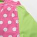 Bonverano Baby Girls UPF 50+ UV Protection One Piece Sunsuit with Sun Cap - Pink & Green | 18-24Months | Green Sleeves - Buy Online on GoSupps.com