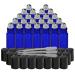 Belle vous cobalt blue roll on glass bottles for essential oil with droppers (24 package) - 10 ml of glass bottles for filling set with stainless steel roller balls for aromatherapy oils & deor roller for filling