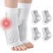 4 Pairs Plantar Fasciitis Socks Neuropathy Socks Compression Socks Neuro Socks for Women Men Ankle Support for Sprained Ankle for Sport Arthritis Pain Relief L-XL White