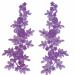 IXUEYU 2 Pcs Car Bone Sequin Embroidery Flower Patches Handmade DIY Applique Wedding Dress Headwear Bride Clothing Accessories Lace Patch (Purple)
