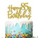 Tenhaisi Gilttery Gold Happy 85th Birthday Cake Topper Cake Topper for 85 Birthday Fabulous 85th Birthday Decoration