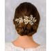 SWEETV Handmade Rhinestone Bridal Hair Comb Clip - Gold Wedding Hair Accessories - Buy Online on GoSupps.com