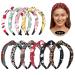 OTIANNAY Wide Knotted Headbands for Women Girls  10 PCS Anti-slip Boho Cross Knot Hair Bands  Fashion Floral Womens Headbands and Hair Accessories Diademas Para Mujer de Moda 10 Multi-colored 2