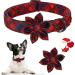 Shop Aring Pet Christmas Dog Collar Cute Checked Design with Flower Comfort for All Dog Sizes Metal Buckle - Festive Holiday Gear - Buy Online on GoSupps.com