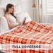 Orange Plaid Sherpa Throw Blanket 60x80 - Cozy & Soft Reversible Flannel Fleece for Couch, Bed & Sofa - Adults Men Women - Buy Online on GoSupps.com