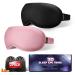 Weighted Sleep Mask 2 Pack 3D Contoured Eye Masks for Sleep Best Blackout Sleep Masks for Women Men Eye Mask for Travel Meditation Airplane Memory Foam Adjustable Strap Black Pink Pink & Black(2 Pack)