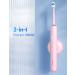BAFOVY Sonic Electric Toothbrush for Adults - 48000 VPM Deep Cleaning with Magnetic Wireless Charger - 6 Brush Heads, 3 Modes & Smart Timer - Pale Pink - Buy Online on GoSupps.com