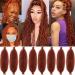 Leeven 30 Inch Springy Afro Twist Hair for Braiding Pre-fluffed Popping Spring Twist Crochet Hair for Marley Locs Twist Braiding Hair Copper Afro Kinky Marley Hair Extensions /350# 30 Inch (Pack of 8) 350#