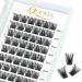 Eyelashes Individual quewry individual eyelash cluster lashes 72stck.C curl 12mm eyelash segments wide foundation individual eyelashes for eyes make-up diy eyelash extensions (honey 01-c-12mm) 1 piece (1 Pack) honey 01-c-12mm
