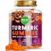 MAJU Turmeric Curcumin Gummies 60ct  Zingy Ginger Taste  Black Pepper Extract for Enhanced Absorption and Potency  Tumeric Gummies for Adults and Kids