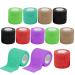 12PCs self -adhering bandage 5cmx4.5cm self -adhesive association Cohesive bandages elastic pet vet wrap for horses dogs & humans - self -adhering & elastic bandage - adhesive bandage self -adhesive