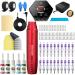 Tattoo Kit  Wormhole Tattoo Machine Kit Complete Tattoo Gun Kit Cartridge Needles Tattoo Pen Kit for Beginners Rotary Tattoo Machine Pen Kit Tattoo Supplies for Tattoo Artist WTK134 Red