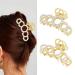 B.PHNE 2Pc Metal Rhinestone Hair Claw Clips 3.2 Inch Large Gold Hair Claw Clip Pearl Hair Jaw Clips Hair Clasps Accessories for Women Lady