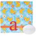 Personalized Rubber Duckies & Flowers Washcloth