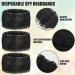 100 Pack Disposable Non Woven Headbands for Spa, Salon & Makeup - Soft & Stretchy Black Hair Bands for Women - Buy Online on GoSupps.com