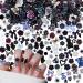 editTime 100pcs 3D Nail Art Charms Resin Camellia Daisy Rose Flower Butterfly Bow Moon Heart Bear for Manicure DIY Crafts Jewelry Accessoriesnicure DIY Crafts Jewelry Accessories (Black)