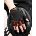 Buy Inbike Half-Finger Summer Bicycle Gloves for Men Breathable Slipproof MTB Gloves with TPR Finger Pads & EVA Padding - Black/Orange - Buy Online on GoSupps.com