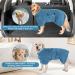 Buy Pettom XL Blue Dog Bathrobe - Super Absorbent Microfiber Fast-Drying Pet Towel for Small Medium & Large Dogs - Buy Online on GoSupps.com