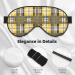 Sleep Mask Eye for Better Sleep | Reusable Soft Blackout Eye Masks for Travel & Camping | Gifts for Him & Her - Yellow Gray Black Plaid - Buy Online on GoSupps.com