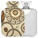 Naanle hot hot water bottle with the mandala tiger print Transparent hot water bottle heat bottle for back pain relief handfoot warmer neck warmth and cold therapy 1l