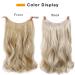 Halo Hair Extensions | Invisible Wire Hair Extension | Adjustable Headwidth | Wavy Curly Long 18 Inches | Heat-resistant Fiber | 2 Pcs Removable Clips - Buy Online on GoSupps.com