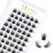 Eyelash single quewel individual eyelashes lashes curl 12mm eyelash segments wide foundation individual eyelashes for eyes make-up diy eyelash extensions (of course 03-c-12mm) 1 piece (1 Pack) natural 03-c-12mm