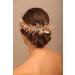 Chargances Bridal Gold Flower Leaf Hair Vine Wedding Pink Crystal Beaded Headband Dainty Rhinestone Handmade Hair Accessories for Women and Girls Brides - Buy Online on GoSupps.com