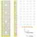 Acrylic Quilting Ruler Set - 7 Piece with Non Slip Rings - 50 Pieces Total - Various Sizes - A-Yellow 8 Set - Buy Online on GoSupps.com